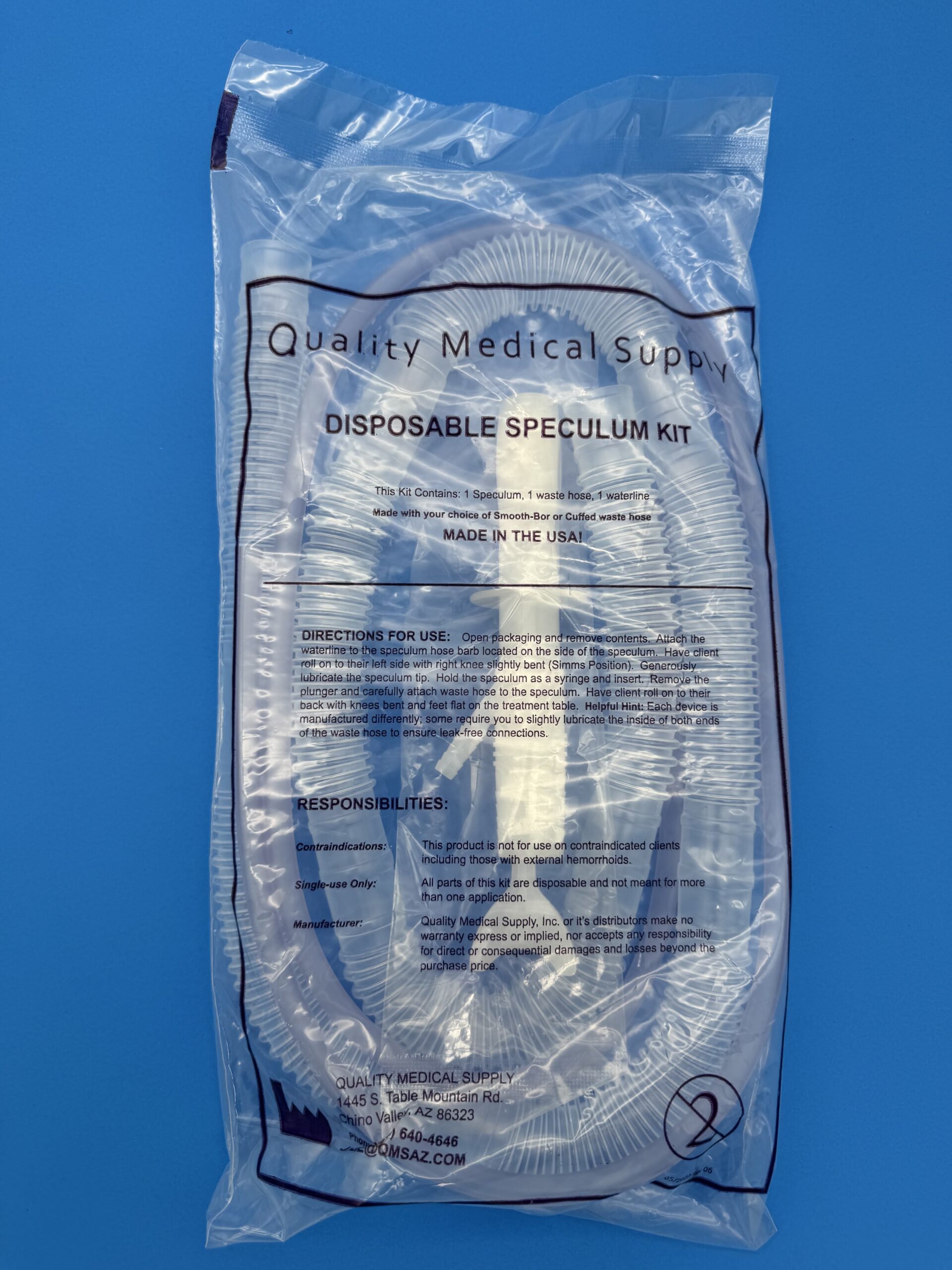H150 - Hydrocare Speculum Disposable Kit with Cuffed Hose (Purple Bag) - Image 2